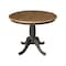 International Concepts 36 in. Round Pedestal Dining Table with 4 Madrid LadderBack Chairs - 5 Piece Dining Set K45-36RT-C2-4 - alternate 2